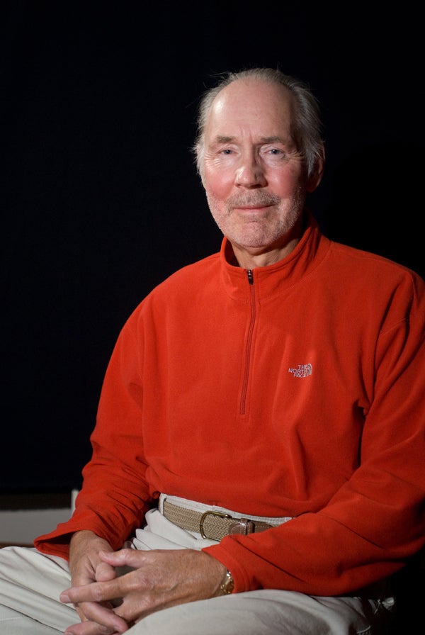 "John Gill after receiving his award."