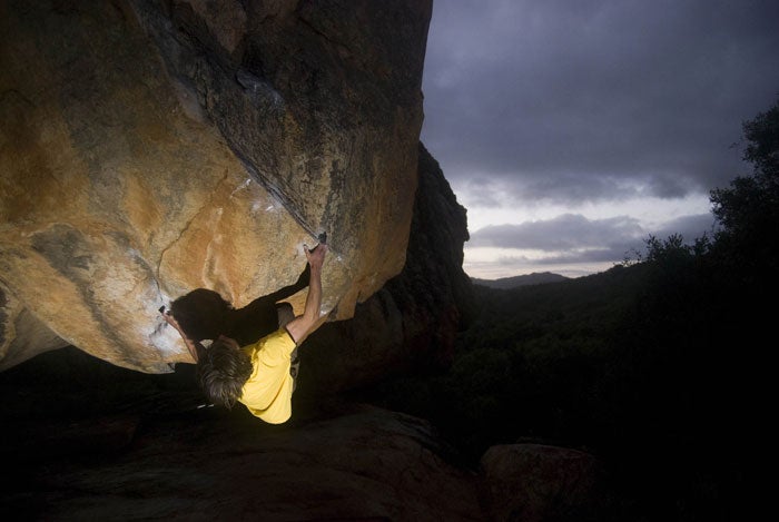 SA-12_1032.jpg Mario Kuess fighting through one of Rocklands best hard lines, \