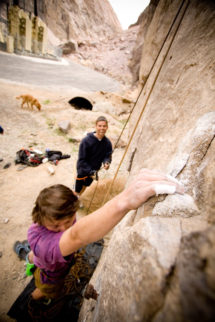 Climbing at Owens River and Red Rocks Climbing