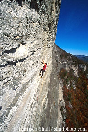 wtsd4304_8216.jpg Arno Ilgner on Dollywood, Whiteside Mountain, NC © Photo by Harrison Shull