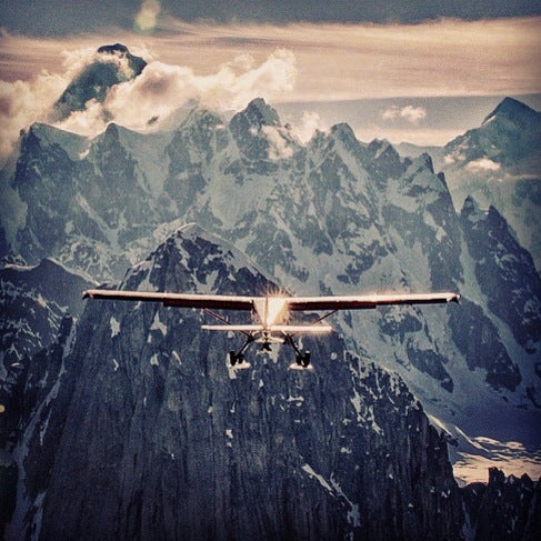 Flying in Flying in the Alaska Range