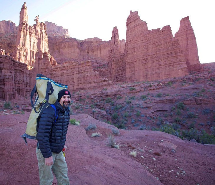 image024 Ammon McNeely in the Fisher Towers.