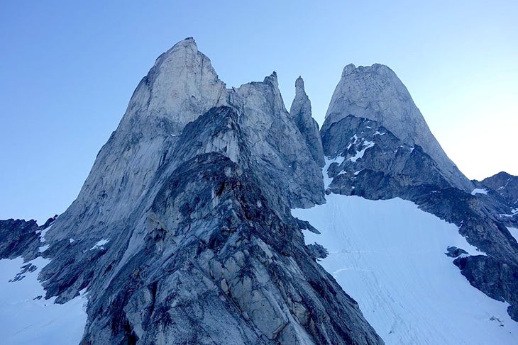 10403303_10152445326794162_271049097122 The west ridge of the West Witches Tit generally followed the left skyline. Devils Thumb is upper right.