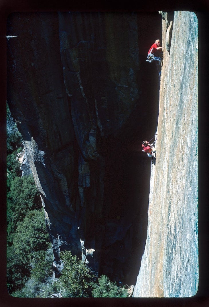 the legendary John Bachar climbing in Yosemite