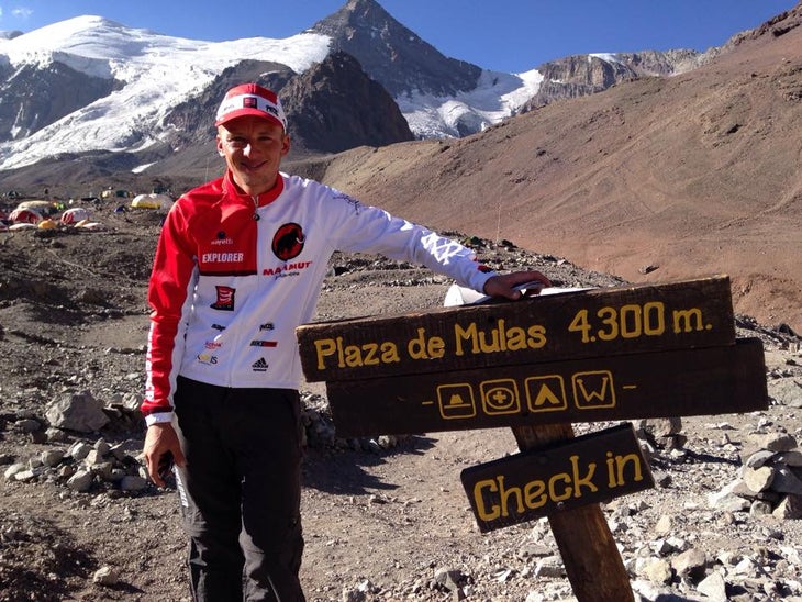 10411881_785742694834865_35374437571671 Karl Egloff at Aconcagua base camp. Photo courtesy of Reto Aconcagua 2015.