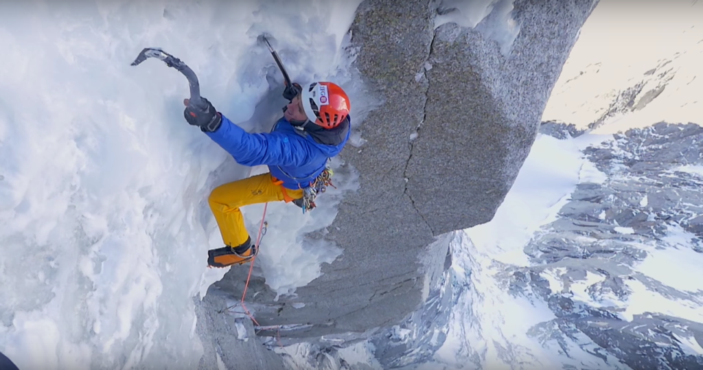 Ueli Steck Climbs North Couloir Direct, Les Drus (VI, AI 6+, M8) Climbing