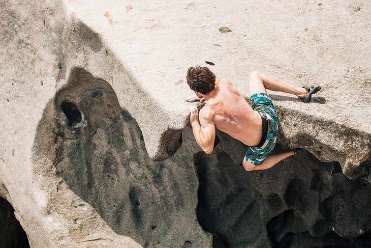 Mantel de escalada en roca jimmy webb