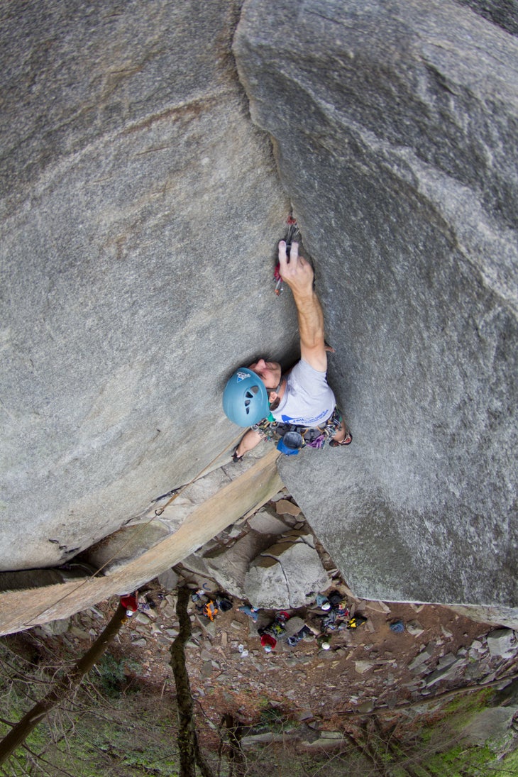 Adam Beck on Invisible Airways (looking glass).jpg Asheville North Carolina Rock Climbing Destination Guide