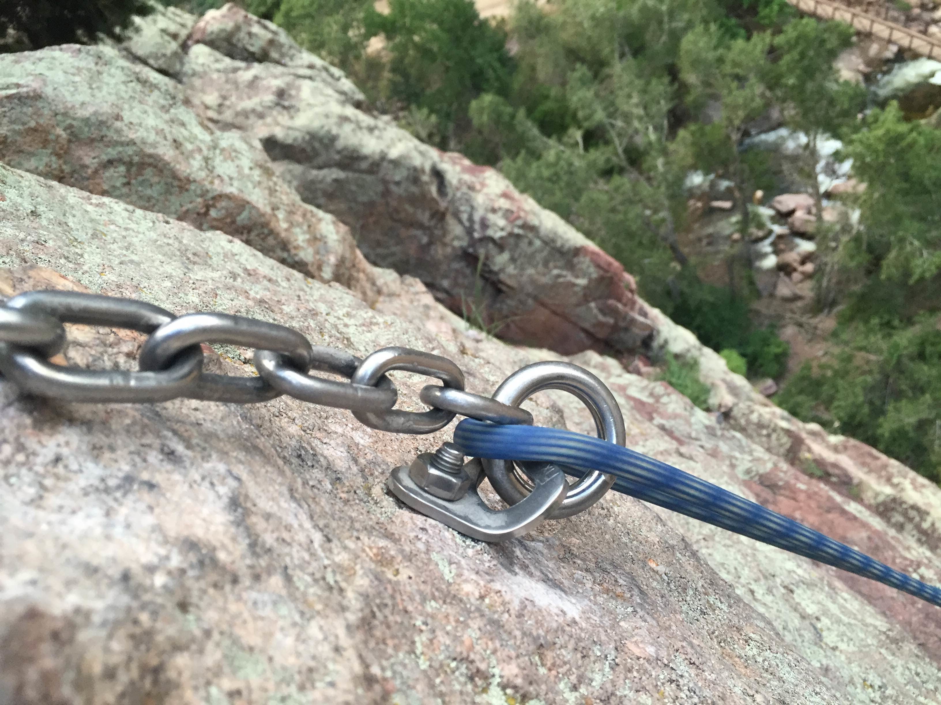 "unbelayvable rappel anchor ring fixe"