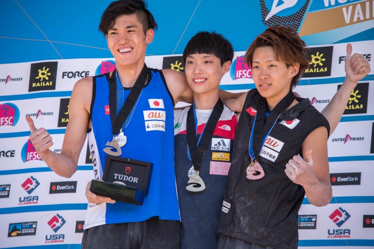 20 IFSC Vail Bouldering World Cup 2017 Mens Podium 2017
