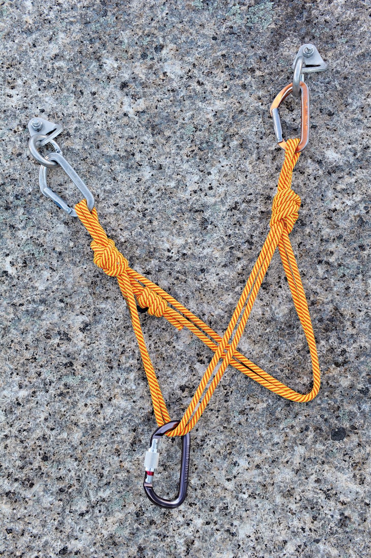 4.6_gn Rock Climbing Anchors Quad Anchor Trad Skills