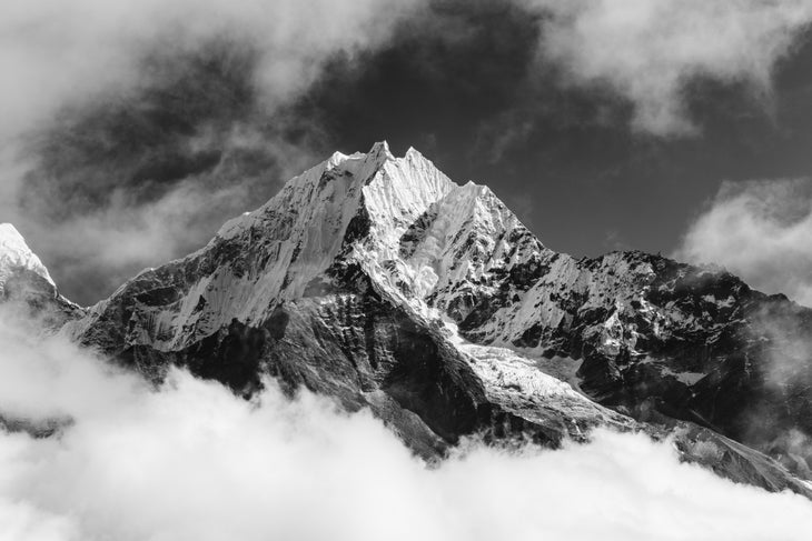 16 black and white mountain nepal