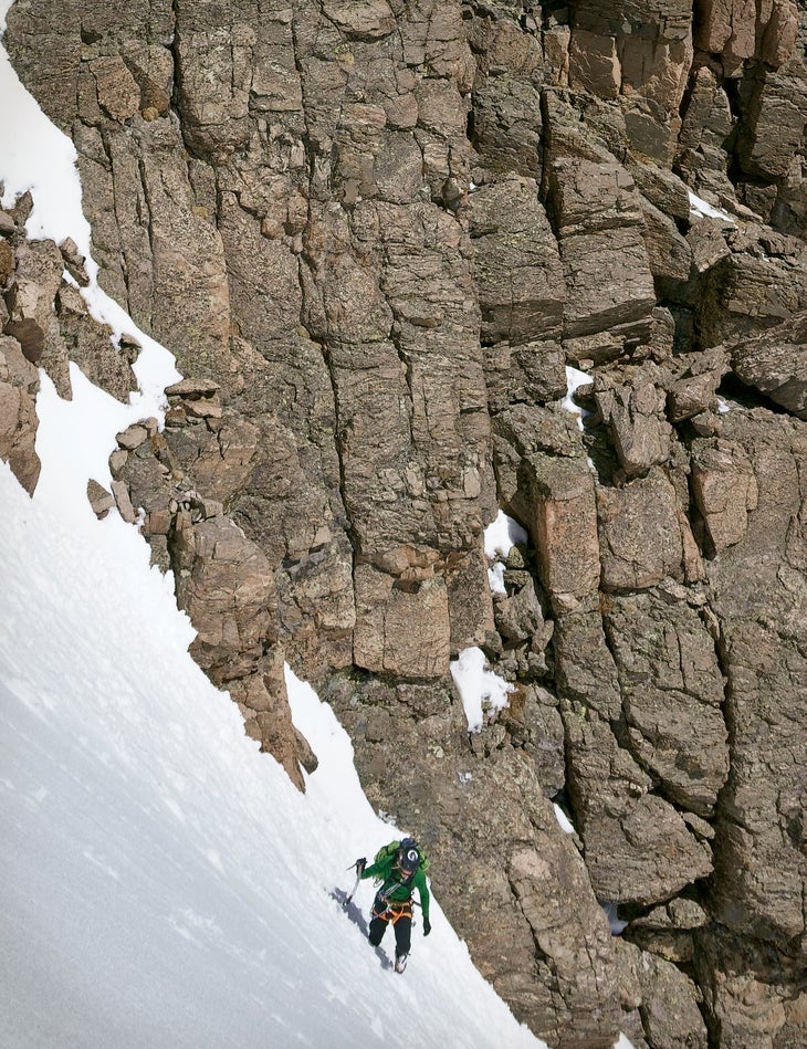 Burton_gn-web Alpine Rock Climbing Photos Mountaineering Snow Longs Peak Marthas Route