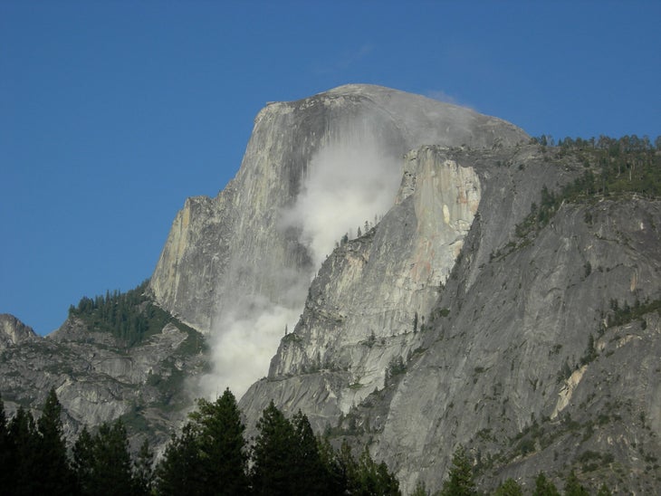 27 July 2006 Half Dome rockfall July 2006 Half Dome rockfall