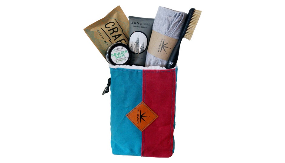 "Stoked Climbing Stuffed Waxy Chalkbag Bouldering Gift"