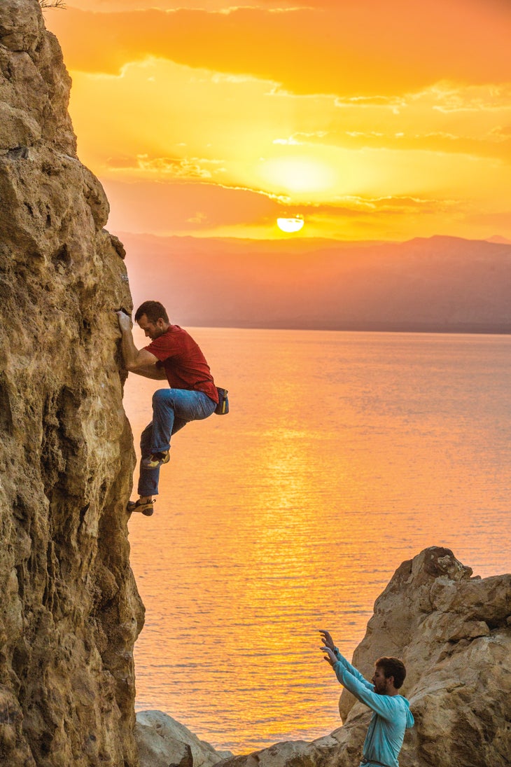 burr110216_545_gn James Lucas Low Point Dead Sea Bouldering Climbing