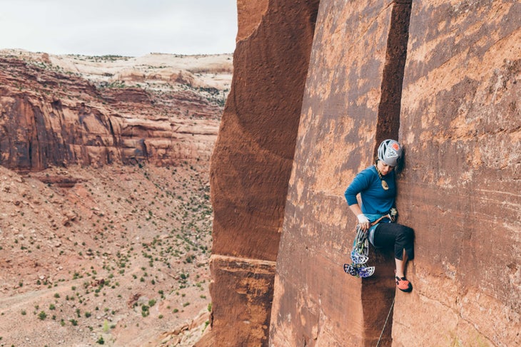 ellison-20170325-02323 Low Cholesterol 5.10 offwidth Second Meat Wall Indian Creek Rock Climbing Trad Crack