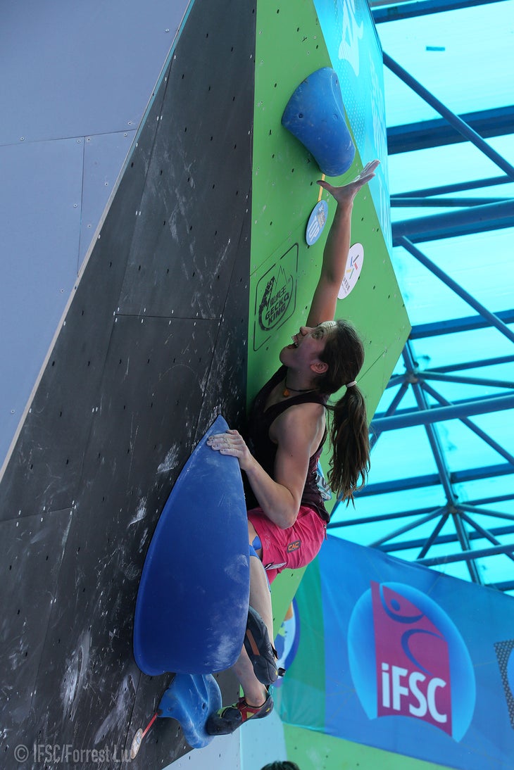 42029523302_7b6ac3c702_o IFSC bouldering World Cup 2018 Competition climbing Semi-Finals Top Serbia Stasa Gejo