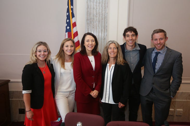 Climb-the-Hill-433 Senator Cantwell (D-WA) Caroline Gleich Sasha DiGiulian Lynn Hill Alex Honnold Tommy Caldwell Climb the Hill