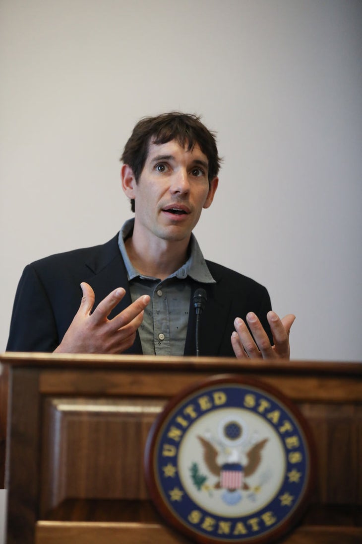 Climb-the-Hill-471 Alex Honnold speech Senate reception climb the hill politics public lands advocacy