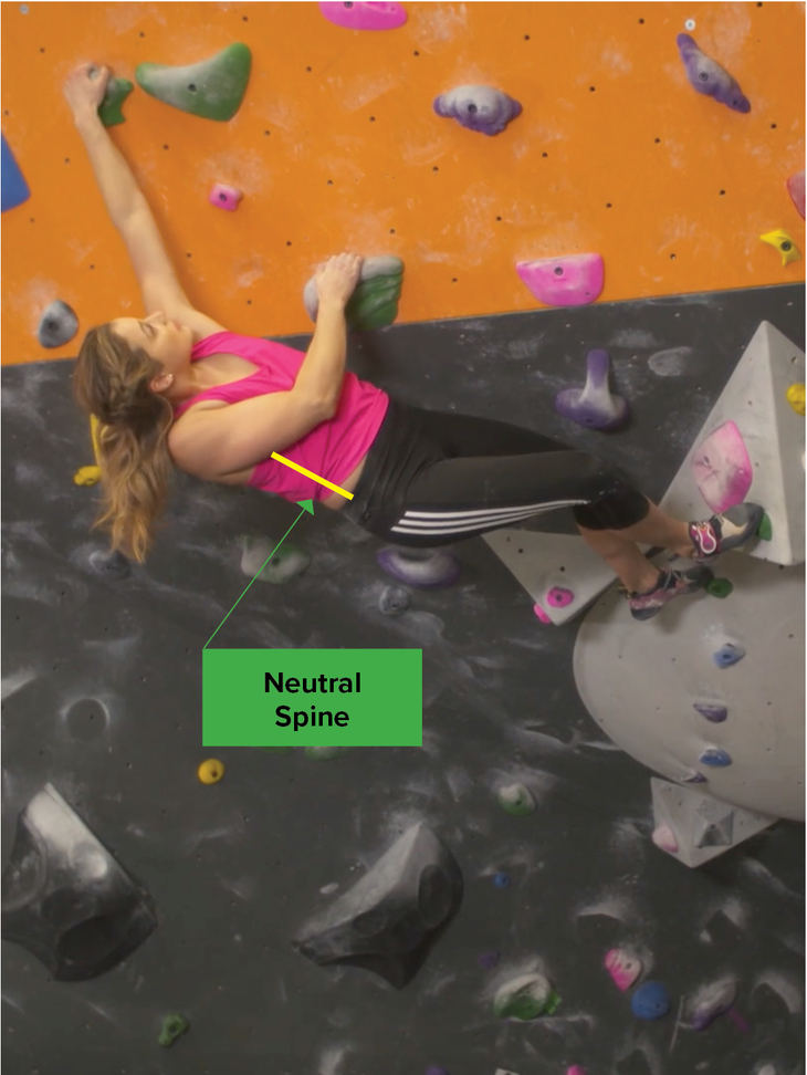 Overhang Good rock climbing lower back pain injury neutral spine sasha digiulian