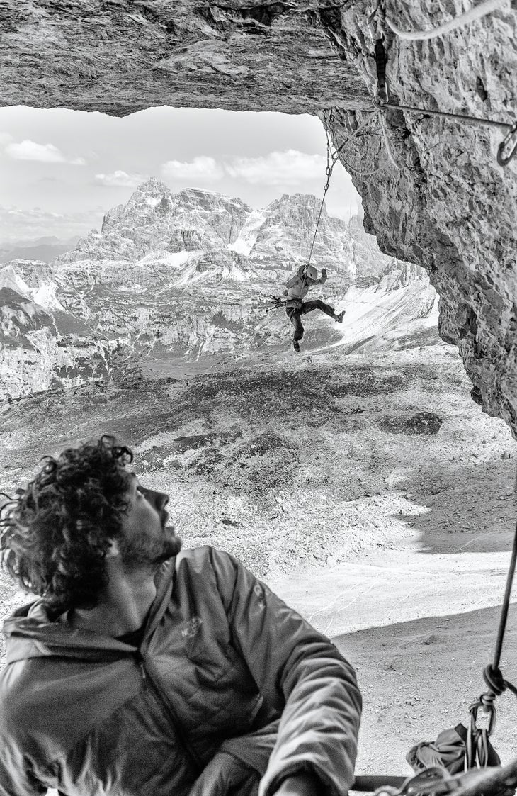 20150810_senf_dolomites_89138_gn-web Bella Vista 5.14b Cima Ovest Dolomites Italy Barbara Babsi Zangerl rock climbing fall whipper