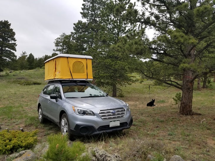 20180526_160802 Roofnest Tent Subaru Outback 2015 Car Camping Road Trip