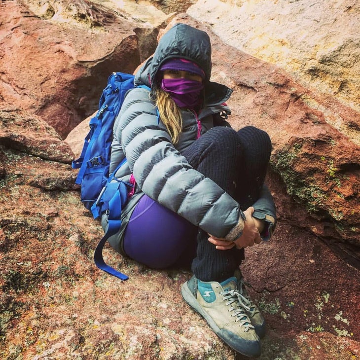 cold_Heather Heather Weidner rock climbing cold weather tips skills