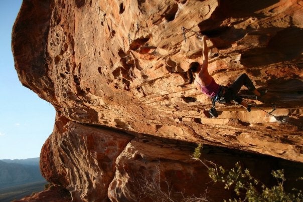 Stratocaster_Direct Heather Weidner Stratocaster Direct 5.12b Red Rock Nevada rock climbing sport redpoint