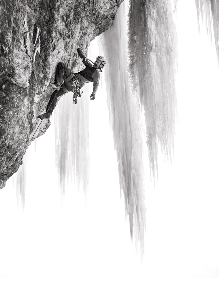 burr123113_355_gn-web Scott Adamson Cryochrist M9+ Spring Creek Cliff Provo Canyon Utah ice climbing