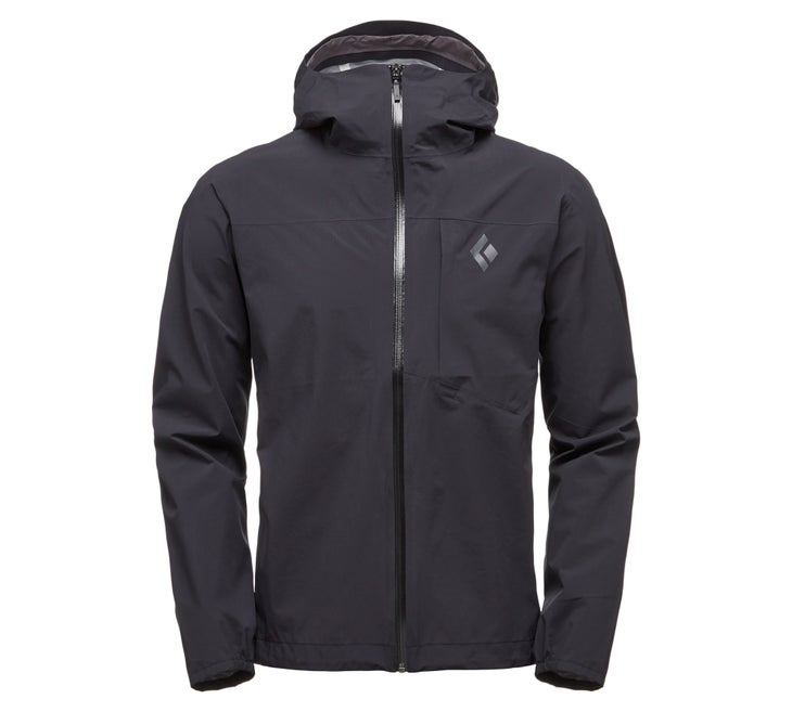 H3JN_015_Black_M_FineLineStretchRainShell_Front Black Diamond Fineline Stretch Rain Shell Jacket