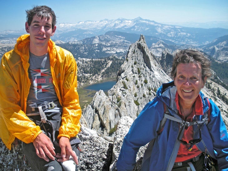Dierdre and Alex on summit of Matthes Crest, Tuolumne, Yosemite; Photo Courtesy of Amy Mountjoy None