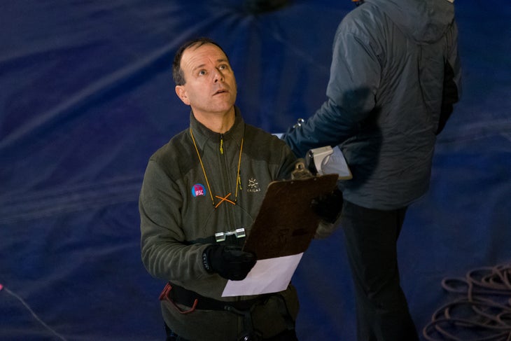 Ledet working at an IFSC event (photo by Christian J. Stewart) None