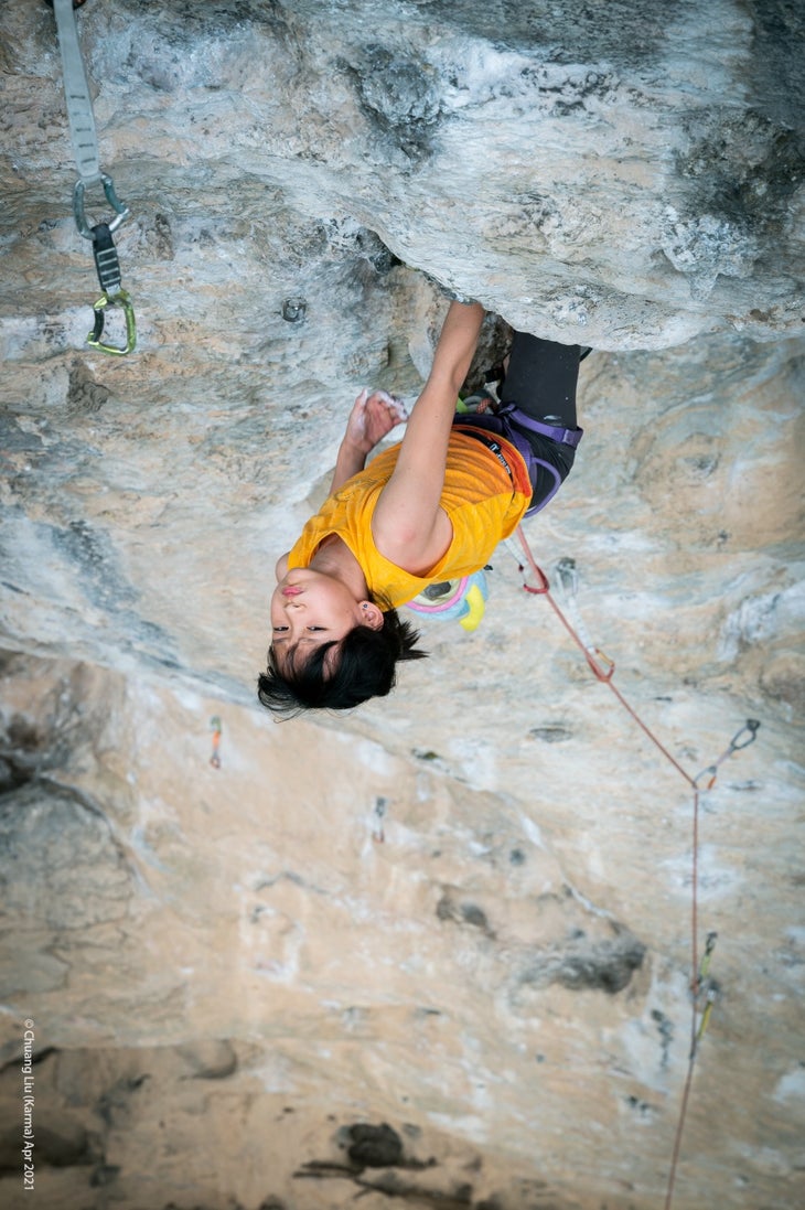 Meini Li on China Climb.