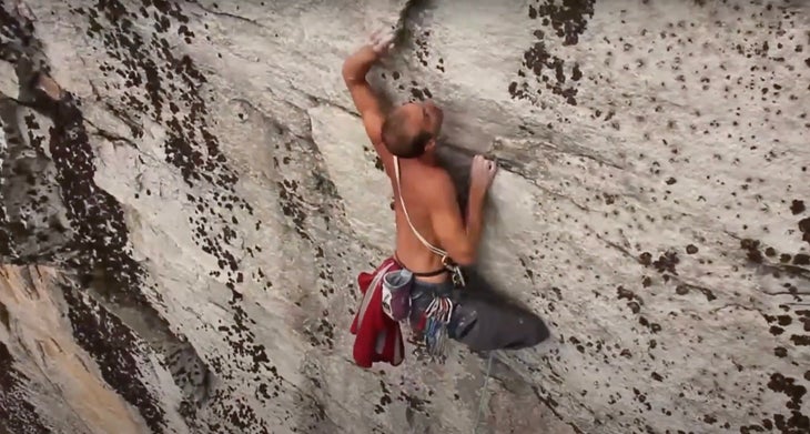 Trad climbing whipper in the Gunks
