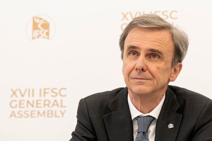 IFSC President Marco Scolaris