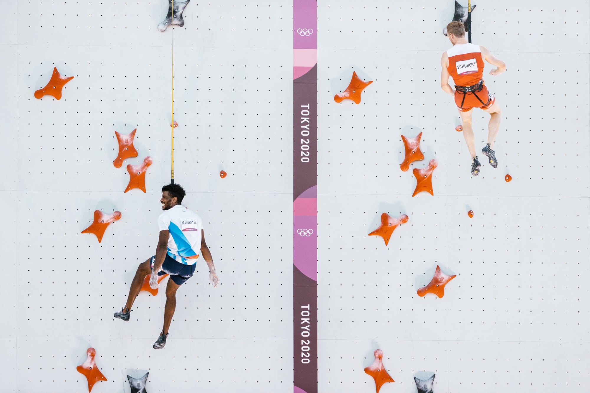 Bassa Mawem, celebrates after the speed run that landed him in first place.