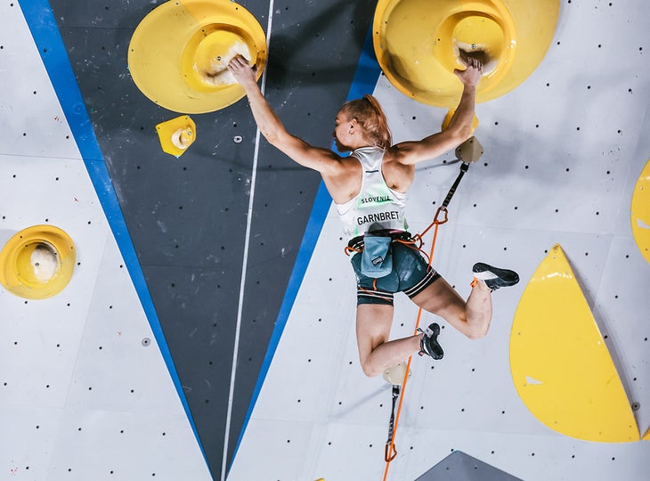 Janja Garnbret, women's lead final, Tokyo Games.