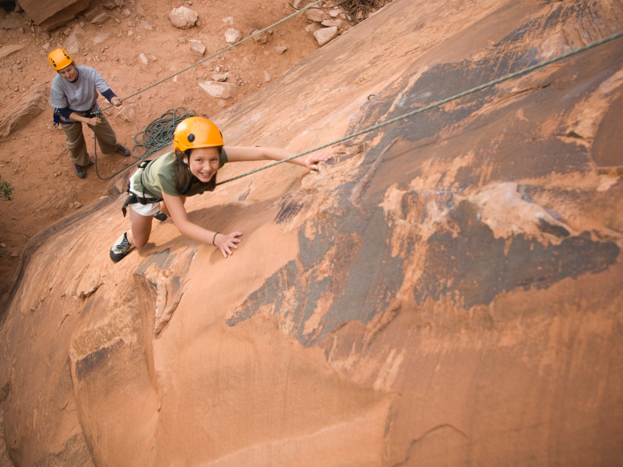 Rock climbing as a family.