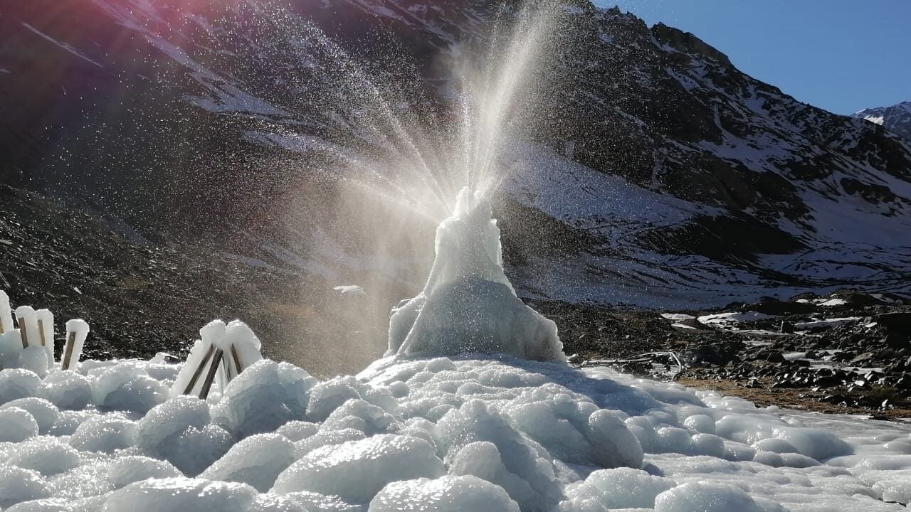 The Nilus Project aims to combat that glacial melt via the construction of artificial glaciers, known as “ice stupas” to store water for local communities during the dry season, in addition to revegetating drier hillsides to soak up rain and prevent flash flooding.
