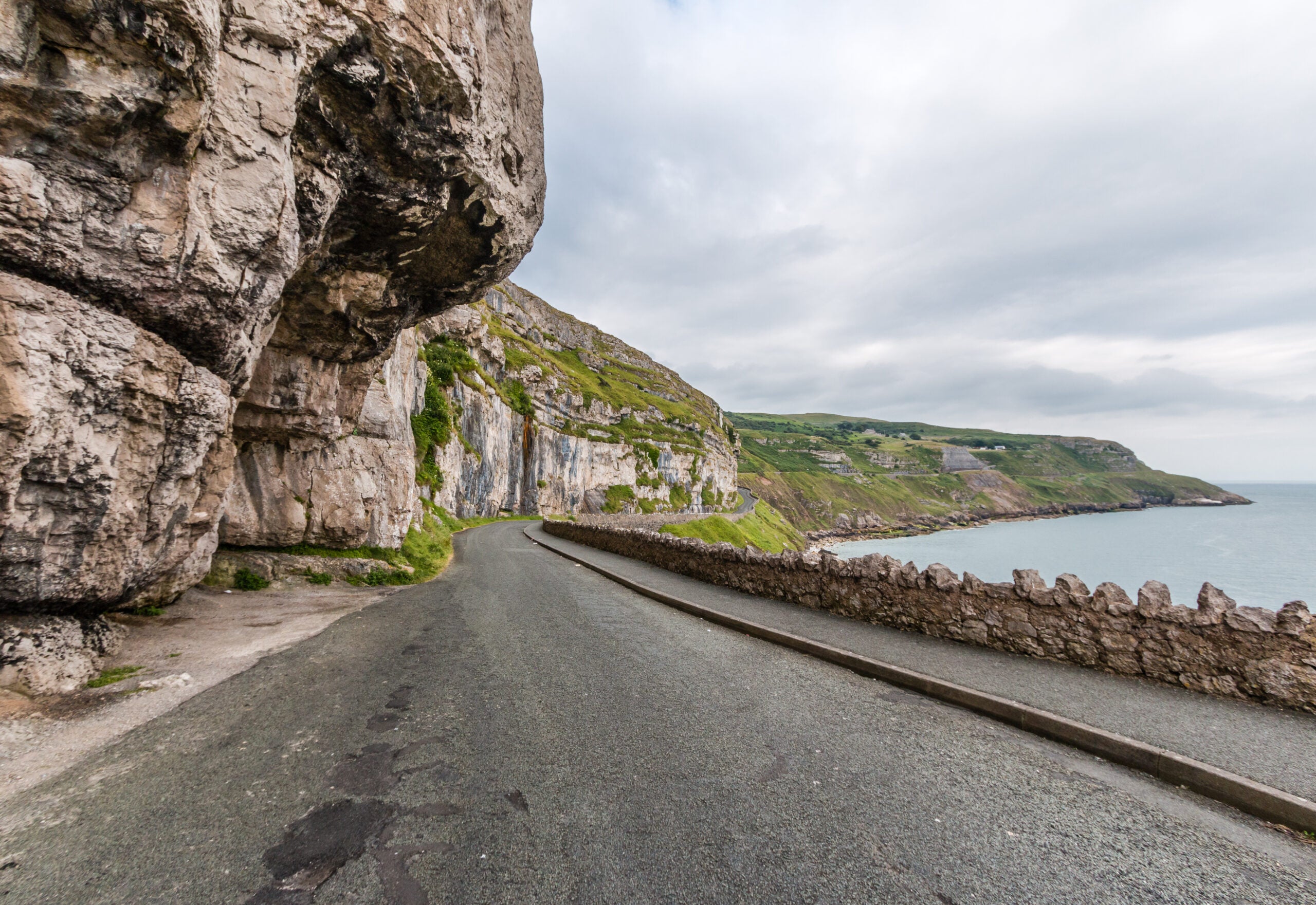 The scenic drive which runs round the Great Orme at Llandudno on the coast of Wales.