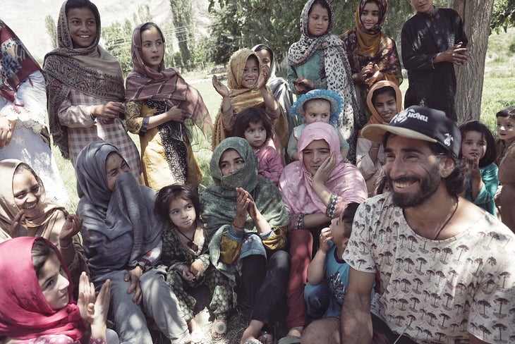 Lucho Birkner and the girls of Daskoor, Pakistan.