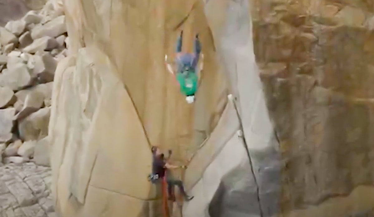 Weekend Whipper Big Fall on Runout Trad Climb Climbing