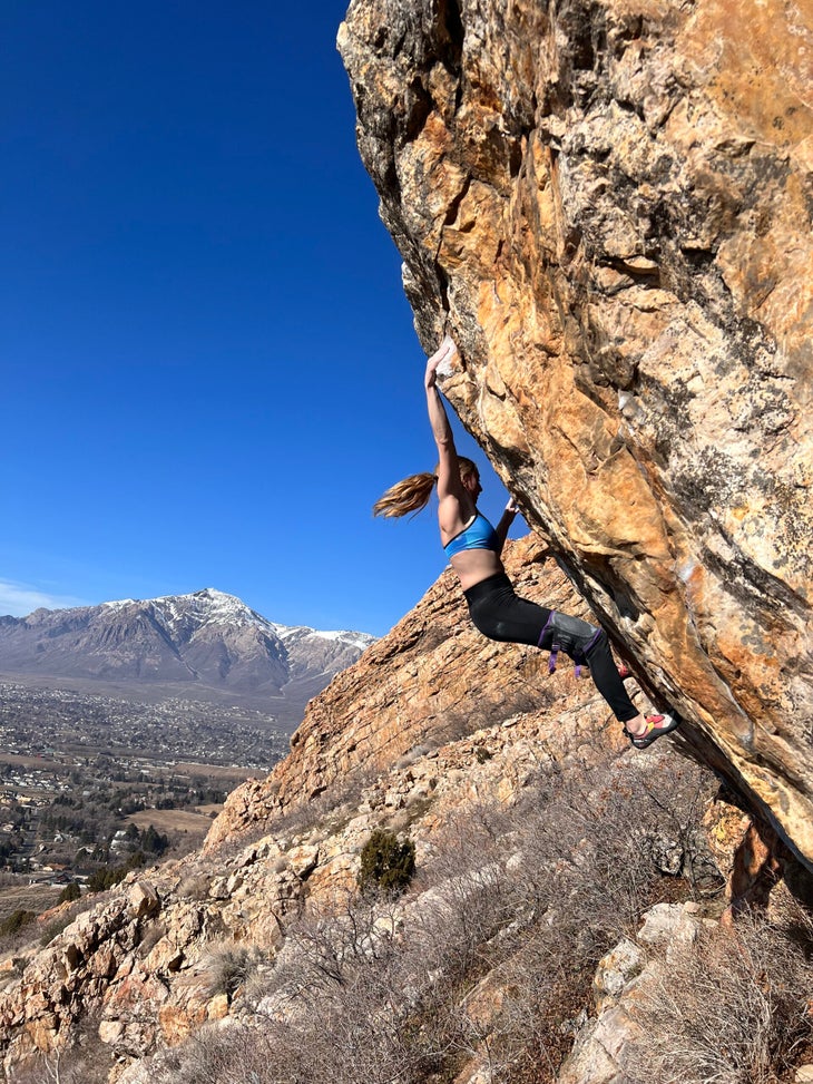 Michaela Kiersch on Hailstorm (V14)