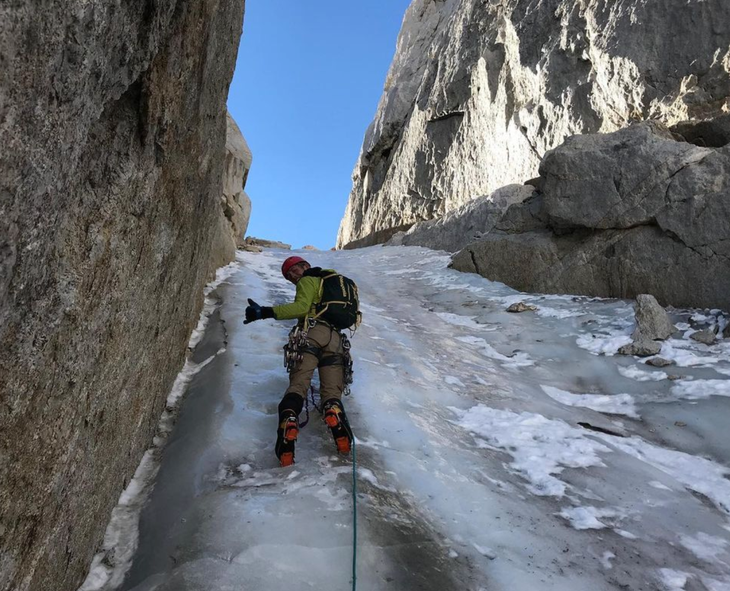 Ice climber in California.