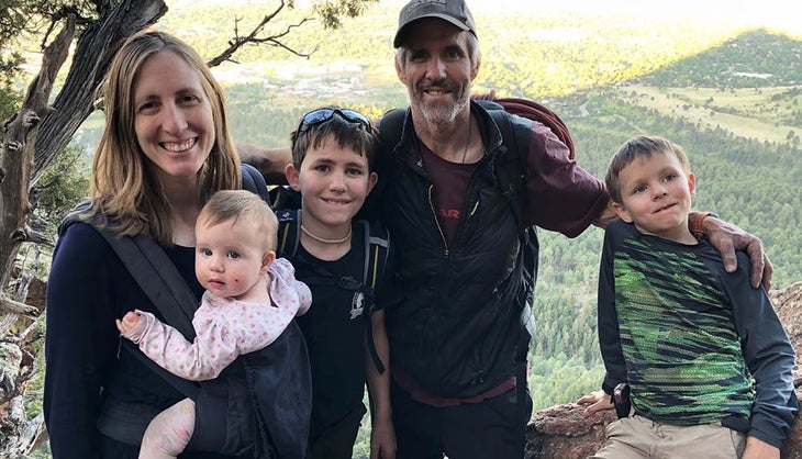 Matt Samet's family at the Third Flatiron, Boulder, Colorado.