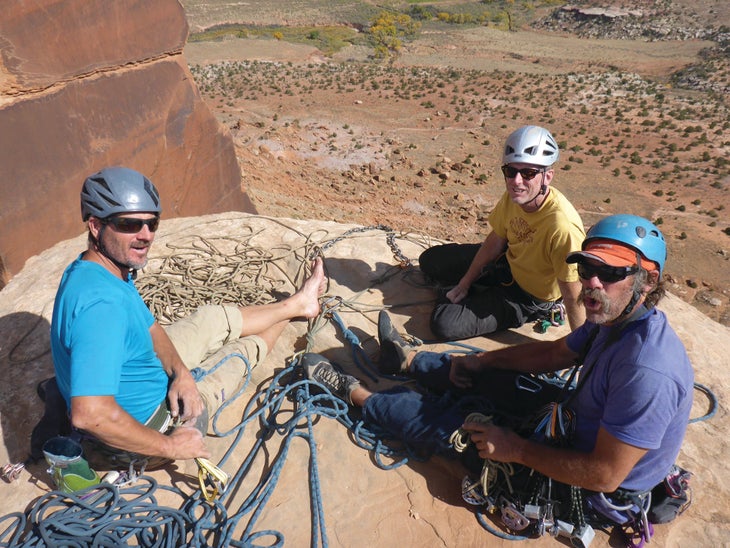 Reunion of climbers decades later after lightning strike and rescue.