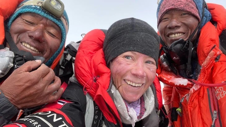 Harila (center) is climbing all 14 peaks alongside Pasdawa Sherpa and Dawa Ongchu.
