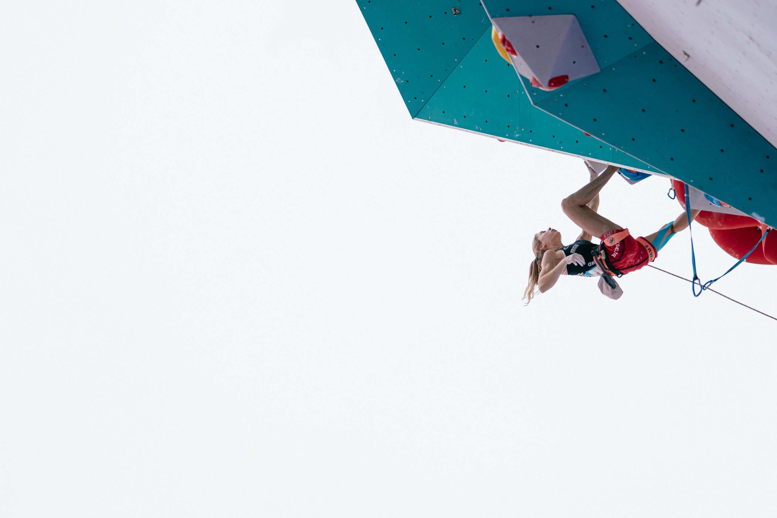 Hannah Meul, from Germany, making her way to fourth place in her first Lead final.