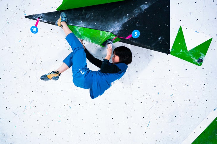 MORI Ai of Japan competes in the women’s Boulder & Lead final during the 2022 IFSC World Cup in Morioka (JPN).